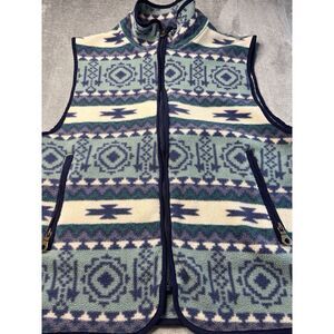 Woolrich Fleece Men's Vest Aztec Southwestern Sz. M Made In USA‎